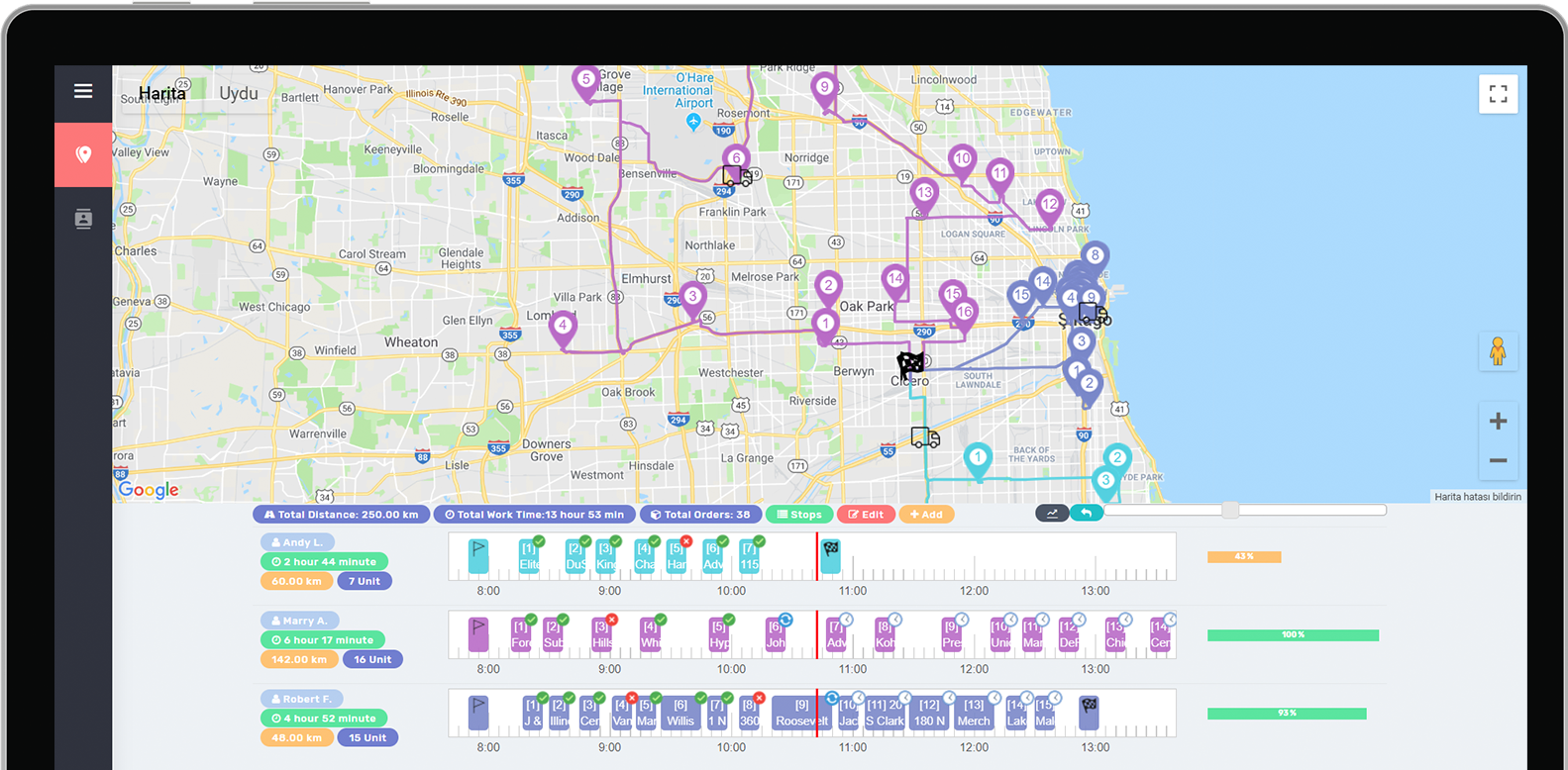 Routingo Route Screen